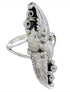 Sterling Silver Scalloped Leaf Ring Size 6-1/4 FX93634